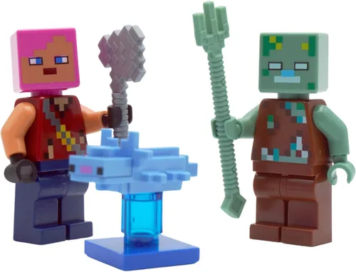 Vista 2 de LEGO Minecraft: Aventurero con Ahogado y Axolotl Combo Pack - 6+