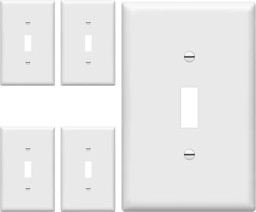 Vista 18 de ENERLITES - Placa de pared para interruptor de luz, acabado brillante, tamaño mediano, hueco para un interruptor de 4.88 x 3.11 pulgadas