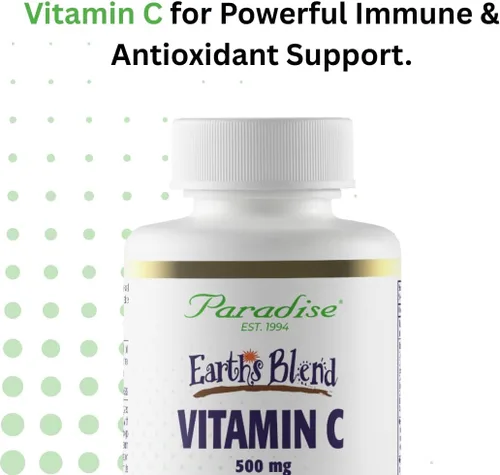 Vista 6 de Paradise Herbs Earth's Blend Vitamina C con Nature's C y adaptógenos, base de superalimentos de probióticos y verduras alcalinizantes orgánicas, 90