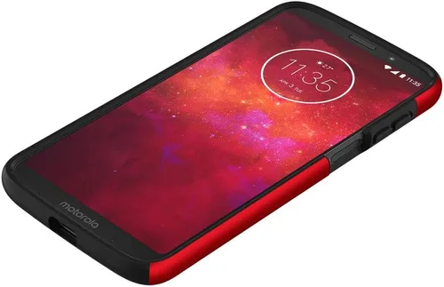 Vista 7 de Incipio DualPro MT-454-RBK - Funda para Motorola Moto Z3 Play (rojo/negro)