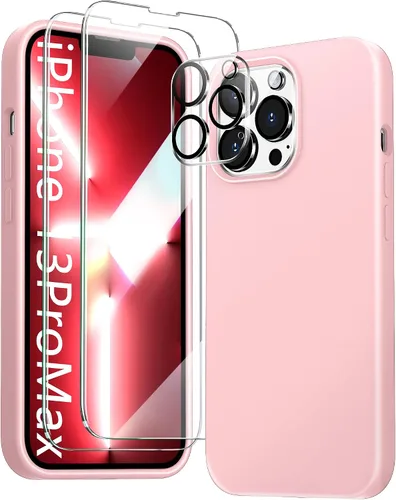 Vista 15 de Funda 5 en 1 para iPhone 12 Pro con protector de pantalla y protector de lente de cámara, funda de silicona líquida para iPhone 12 Pro (verde alpino)