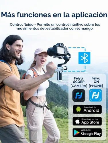 Vista 6 de FeiyuTech SCORP Mini 2 Combo Gimbal para cámara con seguimiento de IA Blanco