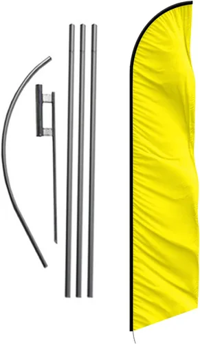 Vista 7 de Kit de bandera de plumas de color sólido con espiga