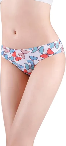Vista 2 de Bolivelan Tangas impresas inconsútiles de las señoras de la ropa interior baja de las mujeres