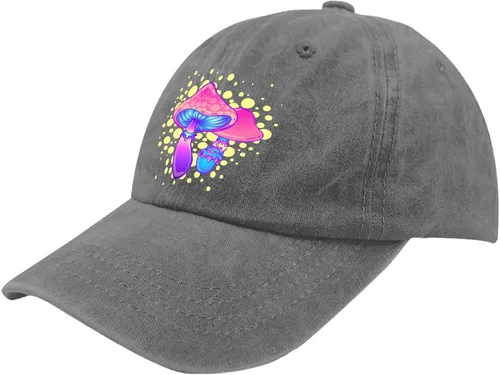 Vista 2 de devor Gorra Magic Mushrooms Gorra de béisbol para mujer, diseño gráfico de mezclilla ajustable