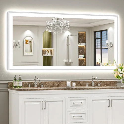 Vista 69 de 24x32 LED Bathroom Mirror, Backlit & Front Lit Lighted Mirror Retroiluminado+luz frontal