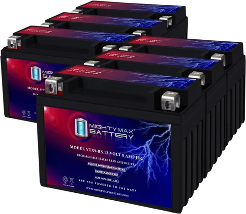 Vista 13 de Batería Mighty Max YTX9-BS - 12 V 8 Ah, 135 CCA, Batería SLA AGM para motocicleta recargable libre de mantenimiento