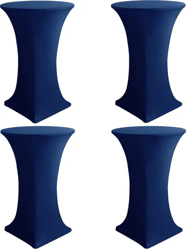 Vista 18 de HolidayIdeas Fundas para Mesa de Cóctel, Paquete de 2 - Manteles de Cóctel de Spandex Elástico Ajustado con Esquinas Cuadradas