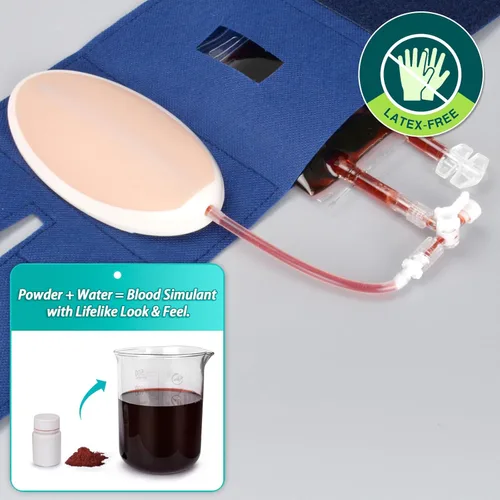 Vista 5 de Kit de práctica de flebotomía, almohadilla de entrenamiento de inserción intravenosa portátil