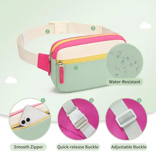 Vista 7 de Riñonera para adolescentes, bolsa para cinturón, bonita bolsa cruzada para regalo