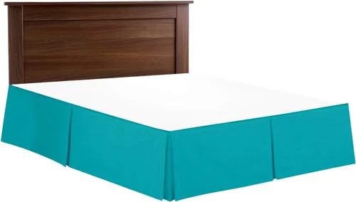 Vista 11 de Falda de cama plisada 100% algodón de 800 hilos, con volantes plisados de lujo, moderna calidad de hotel, fácil ajuste con caída a medida de 18