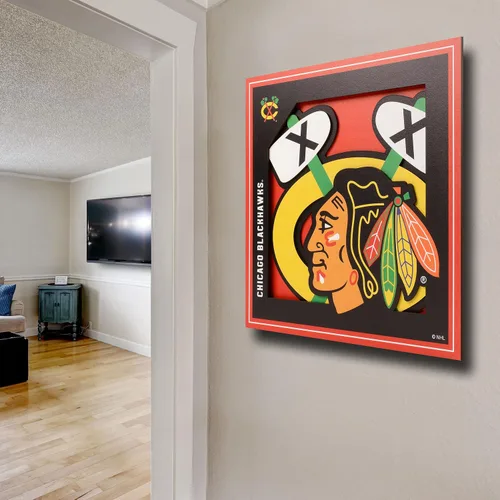 Vista 3 de YouTheFan Arte de Pared de la Serie de Logotipos en 3D de la NHL - 12x12
