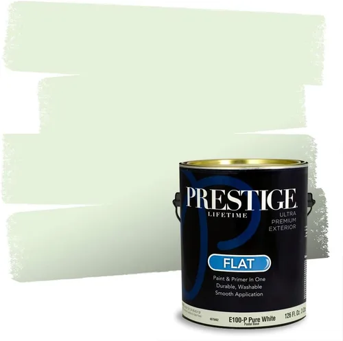 Vista 180 de PRESTIGE Pintura exterior e imprimación en uno, aloe, plano, 1 galón
