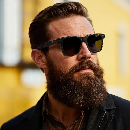 Vista 2 de CARFIA Thick Square Polarized Sunglasses Men, Retro 90s Style Vintage UV400 Protection Sun Glass