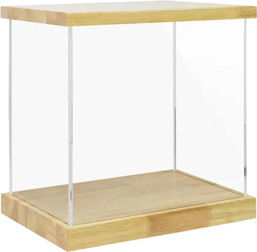 Vista 17 de Vitrina de acrílico transparente para trofeos, coleccionables, caja de exhibición de cubo de montaje, soporte de protección a prueba de polvo
