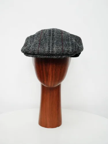 Vista 4 de TAILORMAP Harris Tweed Newsboy - Gorra plana 100% lana para hombre