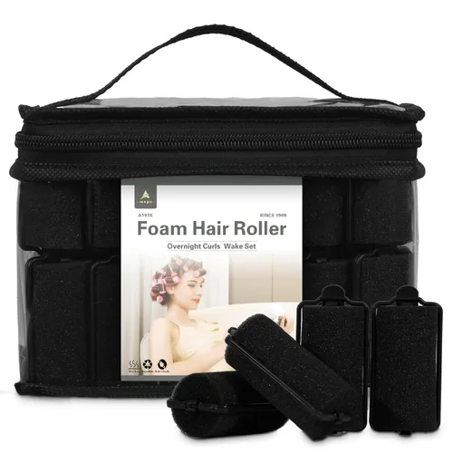 Vista 13 de 60 Piezas Rodillos de Espuma para Cabello - Rizadores Suaves para Dormir para Peinado del Cabello (0.59 pulgadas, Rosa)