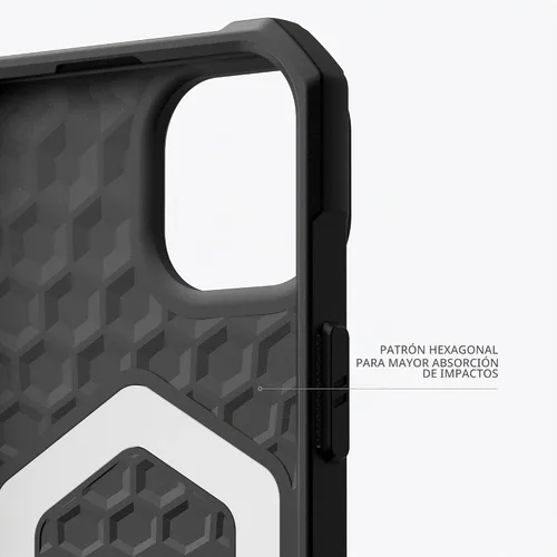 Vista 5 de URBAN ARMOR GEAR UAG Funda compatible con iPhone 15 de 6.1 pulgadas, Essential Armor negro, imán integrado compatible con carga MagSafe, funda