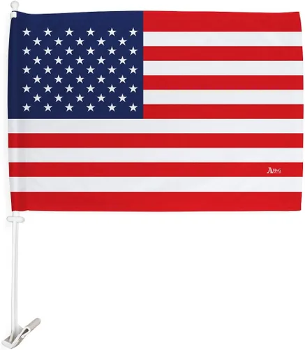 Vista 5 de Trump Flag Paquete de banderas estadounidenses anti Biden de Estados Unidos, soporte de montaje para decoración de ventana de automóvil, pequeño Pro