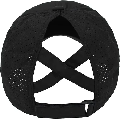 Vista 6 de Gorra de béisbol de cola de caballo para mujer, gorra de béisbol de malla de secado rápido con agujero de cola de caballo