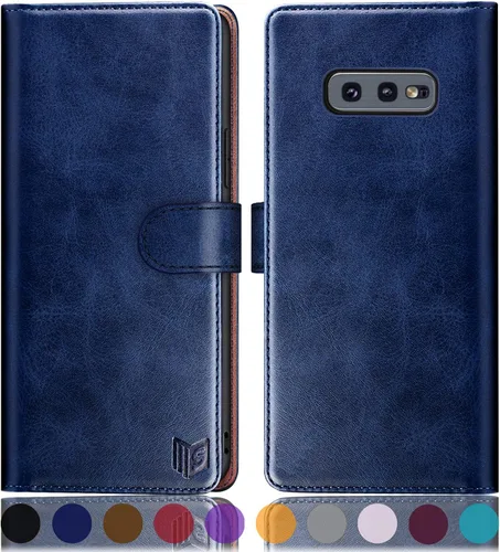 Vista 16 de SUANPOT Funda de piel tipo cartera para Samsung Galaxy S10e de 5.8 pulgadas (sin S10 de 6.2 pulgadas) con bloqueo RFID, tarjetero para tarjetas