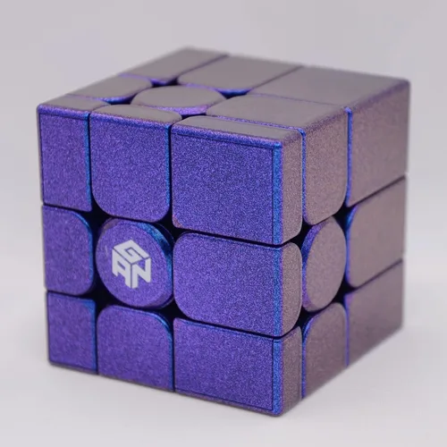 Vista 6 de Bukefuno GAN Mirror M UV 3x3 Speed Cube 2022 Rompecabezas magnético cubos de color morado (versión UV)
