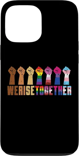 Vista 24 de We Rise Together Black LGBT Raised Fist Pride Equality Gift Case for iPhone 17