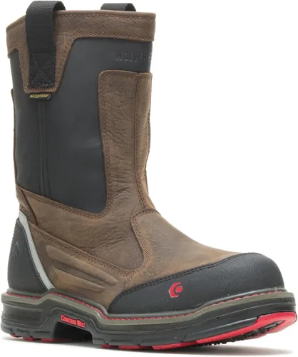 Vista 2 de Wolverine Overman Nano Toe - Botas de trabajo impermeables para hombre de 10 pulgadas