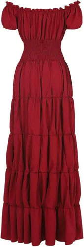 Vista 3 de Vestido de mujer renacentista, vestido de pirata, campesina, disfraz irlandés, medieval, bohemio, vestido largo, para feria renacentista
