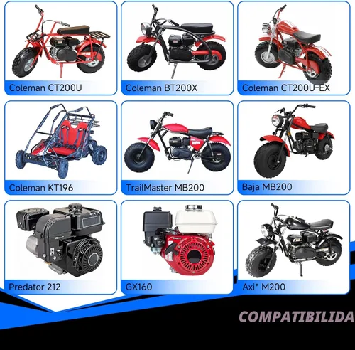 Vista 3 de YOXUFA Tubo de Escape y Silenciador de Reemplazo para Predator 212 196cc 224cc 6.5hp Coleman CT200U CT200U-EX BT200X Baja Warrior MB200 GX160 GX200