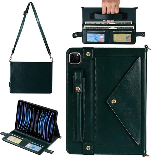 Vista 14 de Funda tipo bolso para iPad mini de 5ª/4ª/3ª/2ª/1ª generación de 7.9 pulgadas, Techcircle funda ligera tipo folio con soporte bandolera con billetera