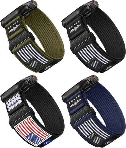Vista 46 de 4 Pack Stretchy Solo Loop Compatible with Apple Watch Bands Women Men
