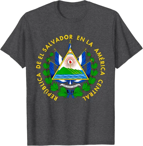 Vista 38 de Camiseta con diseño de emblema de la bandera de El Salvador