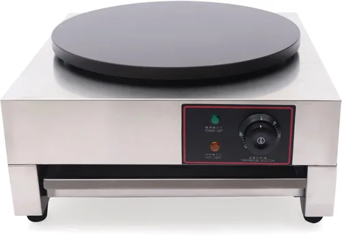 Vista 2 de Plancha eléctrica para hacer crepas de 1700 W, para hacer crepas, 16 pulgadas, máquina de panqueques grande, antiadherente, estufa de panqueques