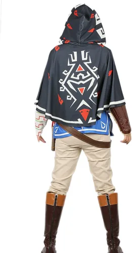 Vista 4 de Links Disfraz Deluxe Cape Belt Slate Legend Wild Version Cosplay Trajes