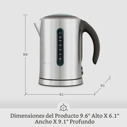 Vista 7 de Breville BKE700BSS - Hervidor de agua caliente pura, acero inoxidable cepillado Quickly heat water for tea, coffee and instant meals with electric