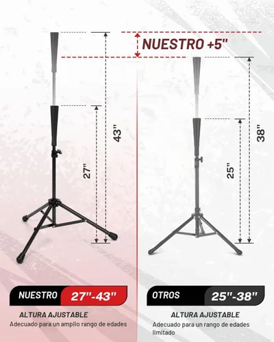 Vista 2 de Gonex Baseball Tee with Tripod Stand, Adjustable for Softball