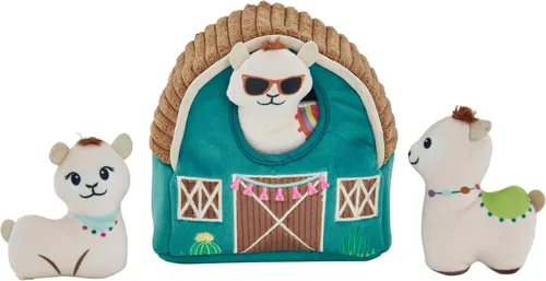 Vista 11 de Outward Hound Hide A Birthday Cake, rompecabezas de peluche con temática de cumpleaños para perros