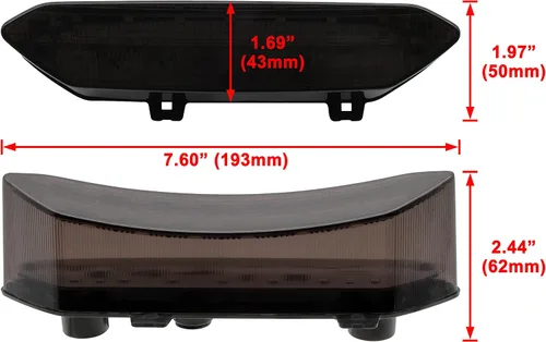 Vista 6 de Luces traseras LED ahumadas de freno para Raptor, luz trasera de freno para Yamaha Raptor 700R 700 2006-2018 / YFZ450R YFZ450X YFZ 450R 450X 450X