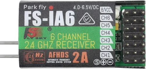 Vista 4 de Fly Sky FS-iA6 2.4G 6 canales Receptor de control remoto para FS i4 i6 i10 GT2E GT2F GT2G transmisor con doble antena