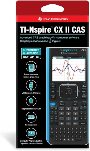 Vista 6 de Texas Instruments TI-Nspire CX II CAS - Calculadora gráfica Pantalla a color, 8 aplicaciones integradas, programación Python, software incluido
