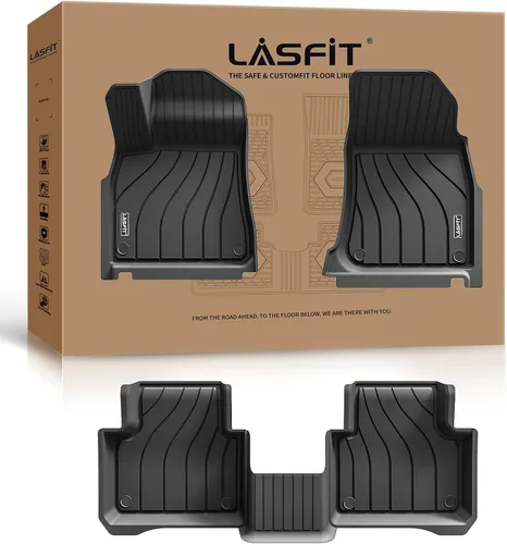 Vista 53 de LASFIT Alfombrillas para Freightliner Cascadia 2008-2017, protección para todo tipo de clima, revestimientos de automóvil de elastómero