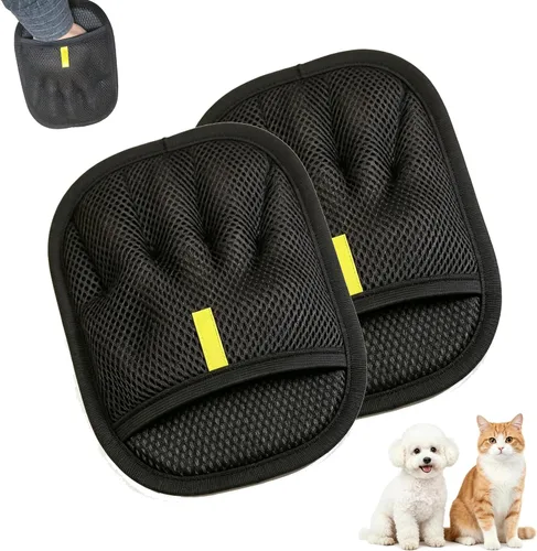 Vista 9 de Guante removedor de pelo de mascotas reutilizable, herramienta electrostática para quitar el pelo de mascotas para ropa, sofá, alfombra, asiento