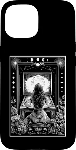 Vista 6 de The Pinball Girl Retro Arcade Game 80s Tarot Card Skeleton Case for iPhone 17