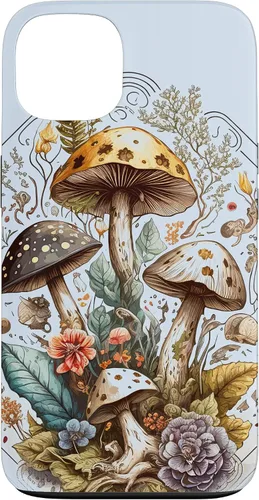 Vista 7 de iPhone 16 Mushroom Tarot Card Goth Emo Occult Astrology Women Girls Case