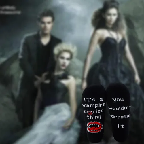 Vista 7 de G2TUP Vampire Merchandise Socks It's a Vampire Thing TVD Show Calcetines para mujeres y hombres