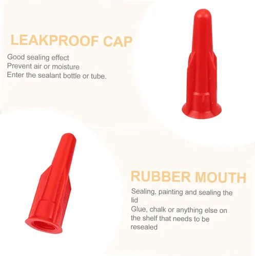Vista 9 de Uonlytech 20 piezas Funda protectora de silicona removedor de calafateo tapas de botella de silicona Accesorios rojos Herramienta de acabado