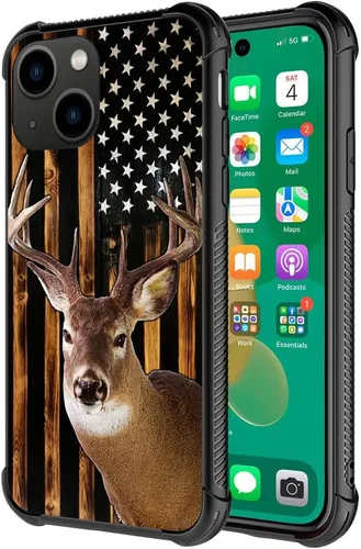 Vista 21 de DJSOK Funda compatible con iPhone 7/8/SE2, funda de ciervo de oro negro para iPhone 7, para niños y niñas, a prueba de golpes, resistente a