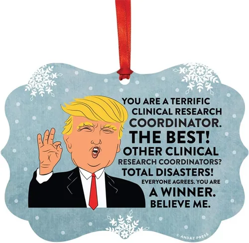 Vista 123 de Andaz Press Presidente Donald Trump Fancy Frame Recuerdo Adorno de Navidad Regalo de broma Ejecutivo de Cuenta, 1 paquete, Divertidas Ideas