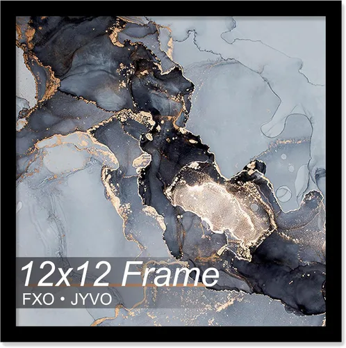 Vista 38 de Fxojyvo Marco de 4 x 4 pulgadas, marco negro para póster cuadrado de 4 x 4, peso ligero y altamente transparente, marco de 4 x 4 para pared, 1